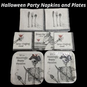 Halloween Party Napkins and Plates Set Unopened Hallmark Party NWT